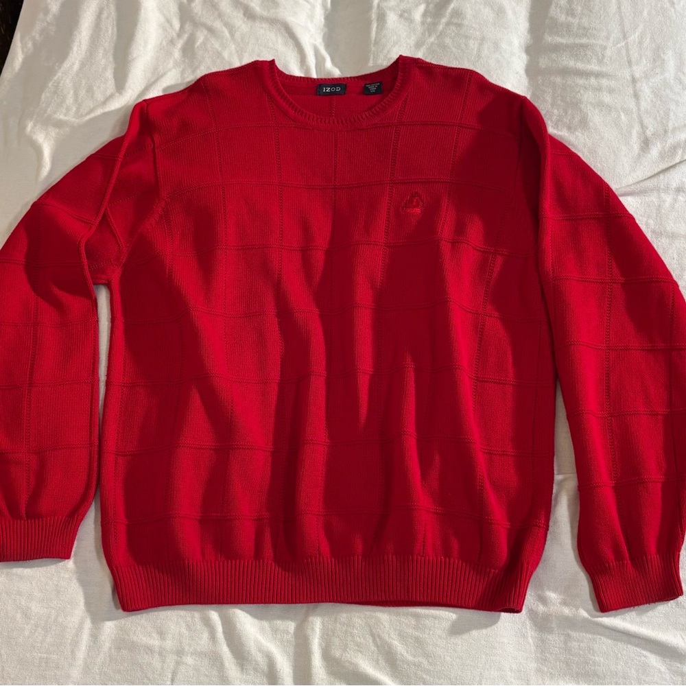 IZOD XXL Men's Vibrant Red Crewneck Sweater
